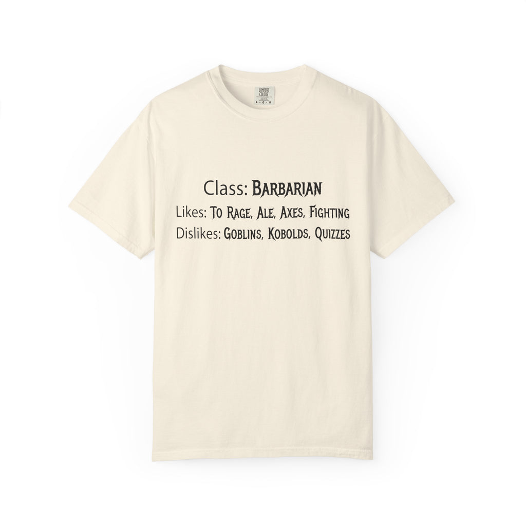 Barbarian Class Likes and Dislikes Shirt